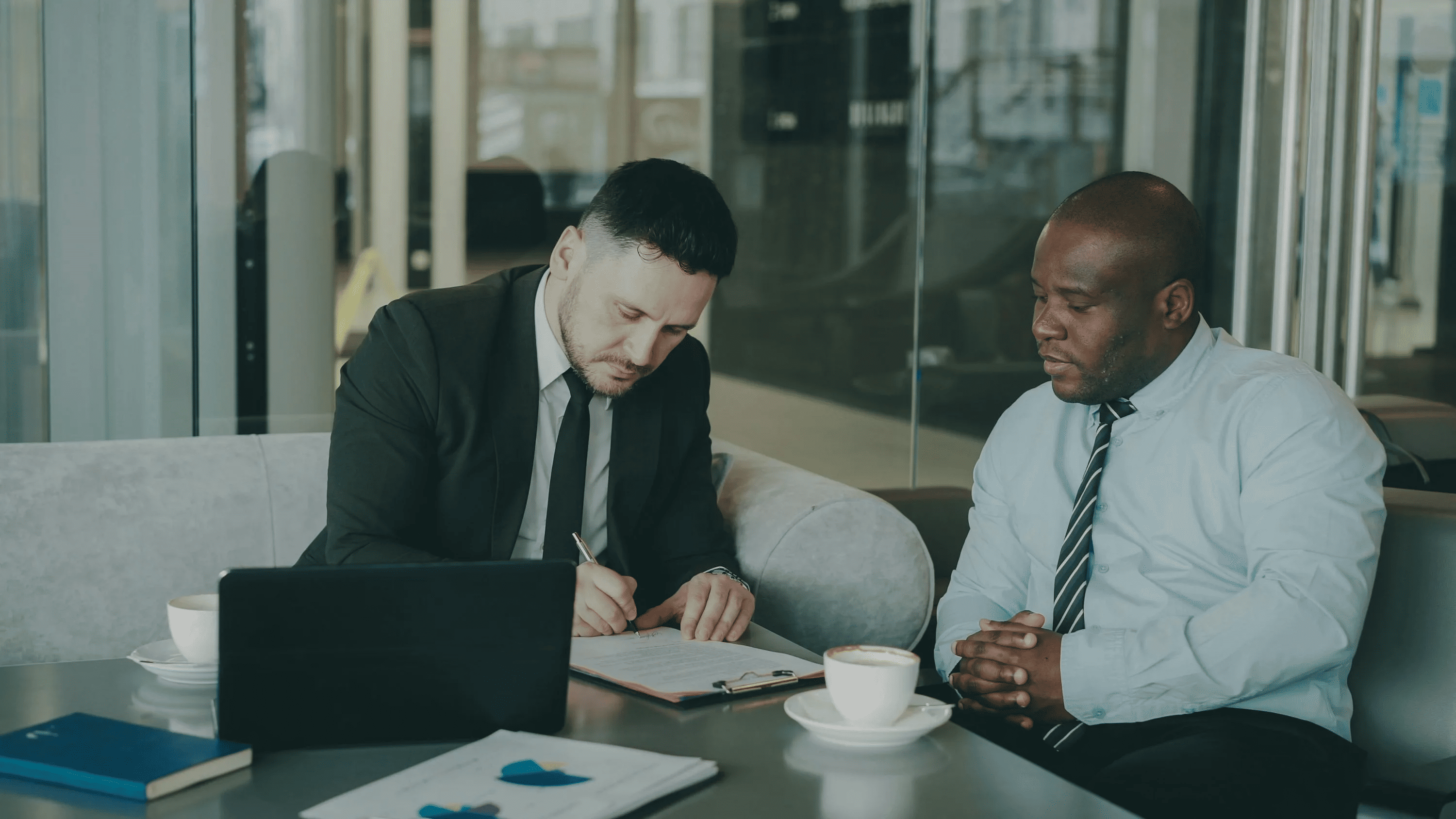 Small business owner working